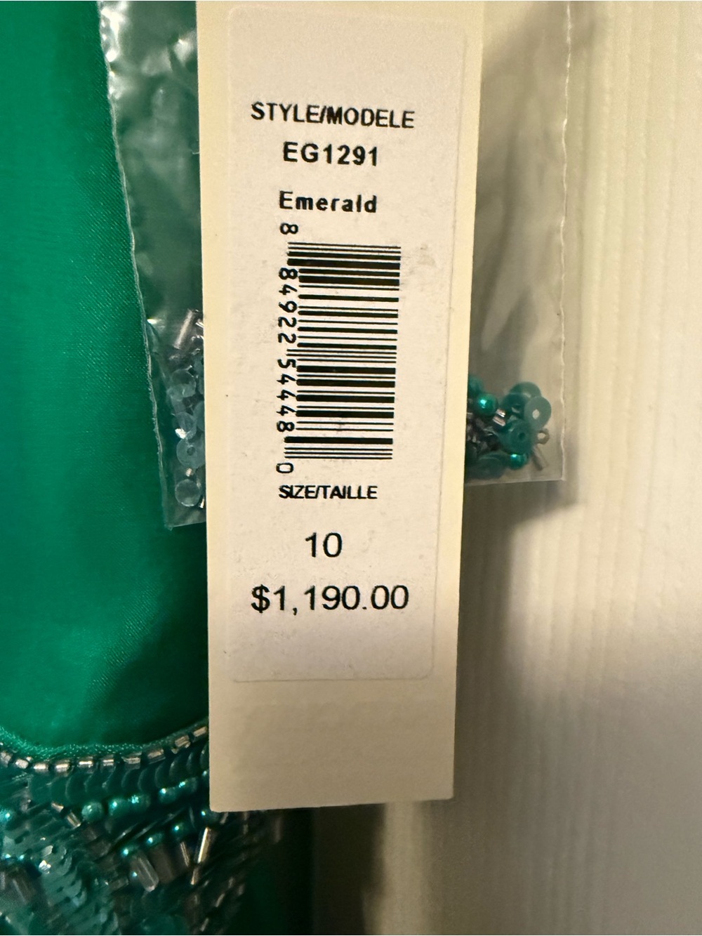 Badgley Mischka Emerald Beaded Girls Dress